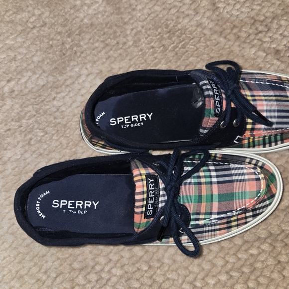 Sperry  Plaid Boat Shoes Men’s 11.5 Memory Foam Casual Preppy Coastal